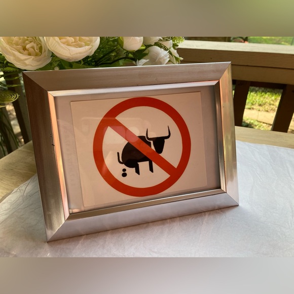 NO BS graphic Framed in silver toned lightweight frame Office Desk  Decoration - Picture 6 of 8